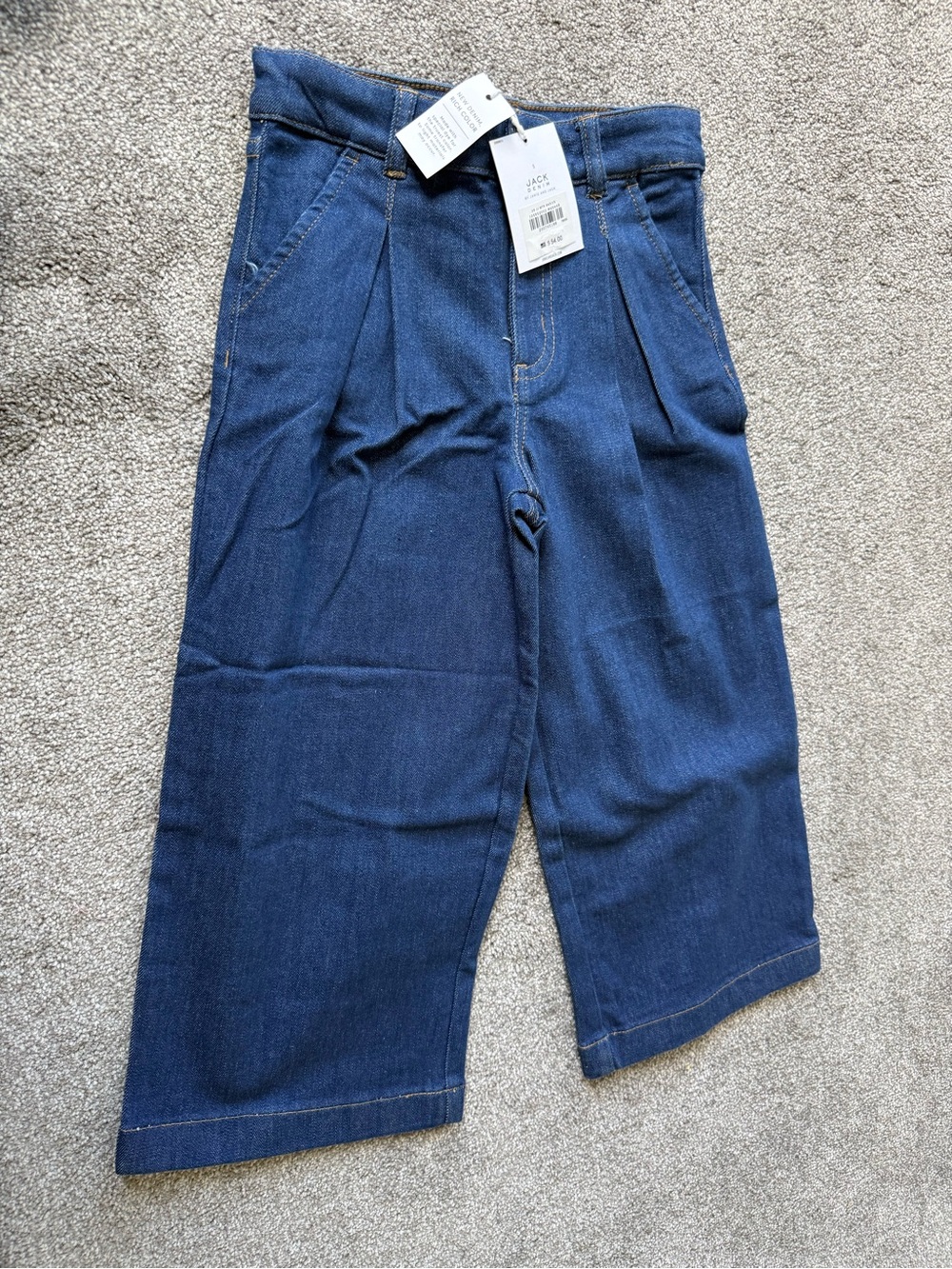 Janie and jack girls Dark Blue Pleated Jeans